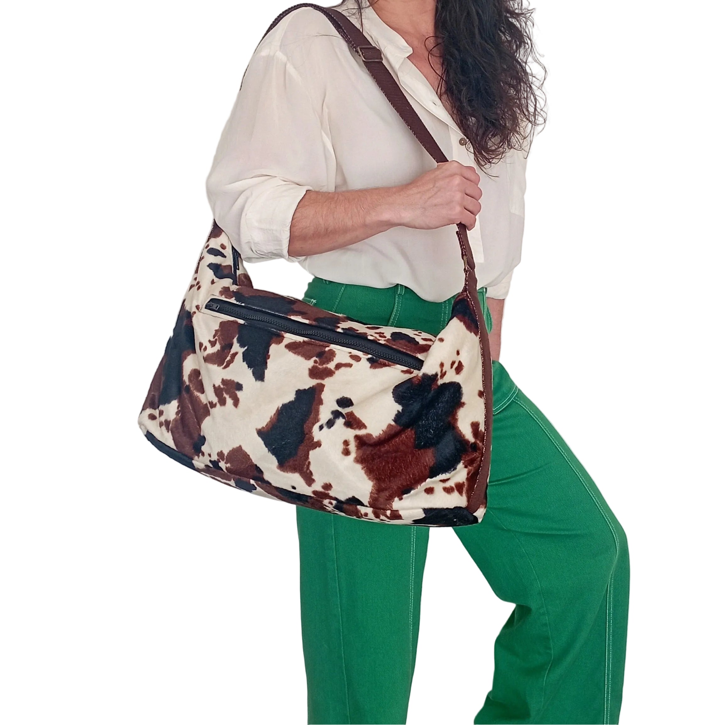 Sac bandoulière Arty - Imitation Peau de vache