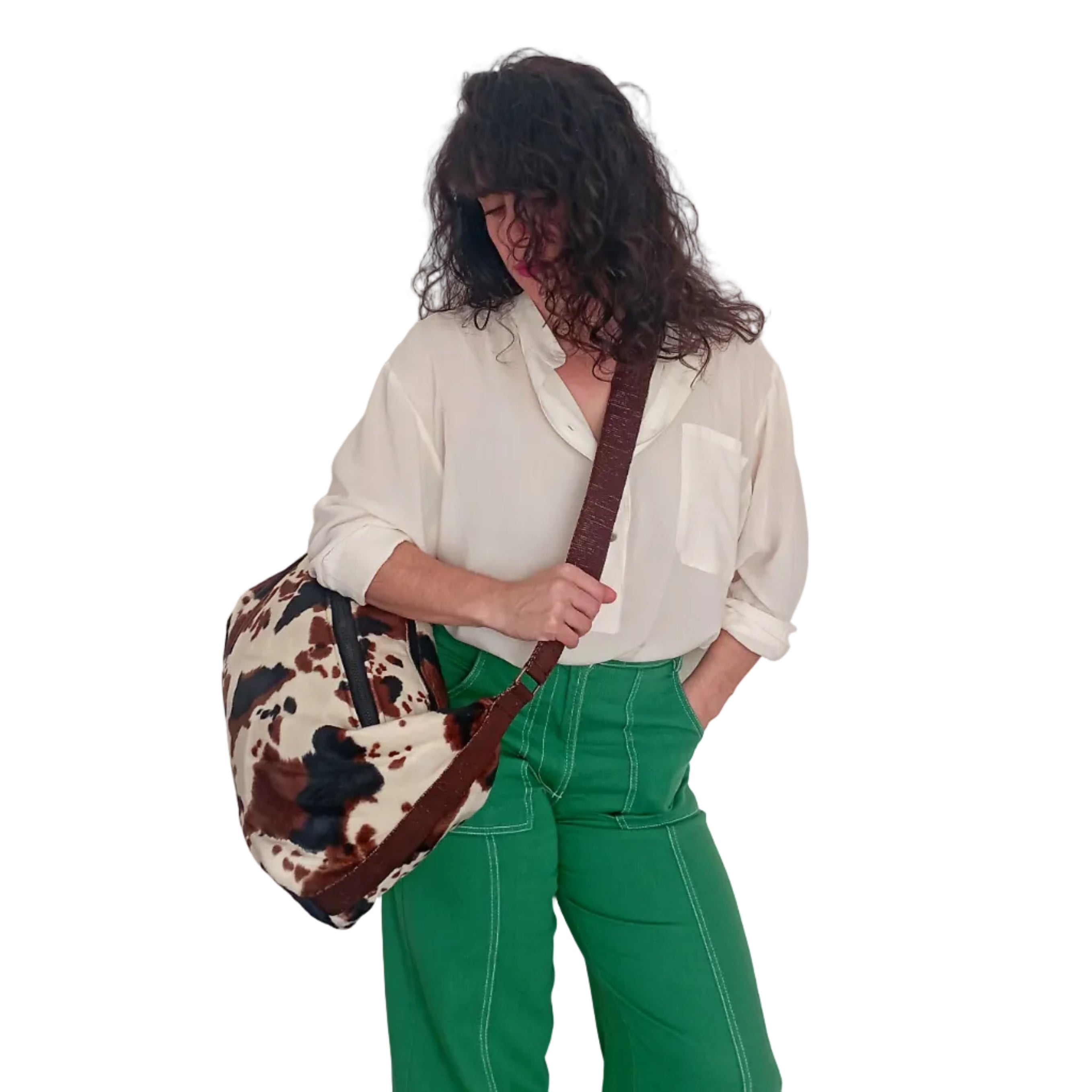 Sac bandoulière Arty - Imitation Peau de vache
