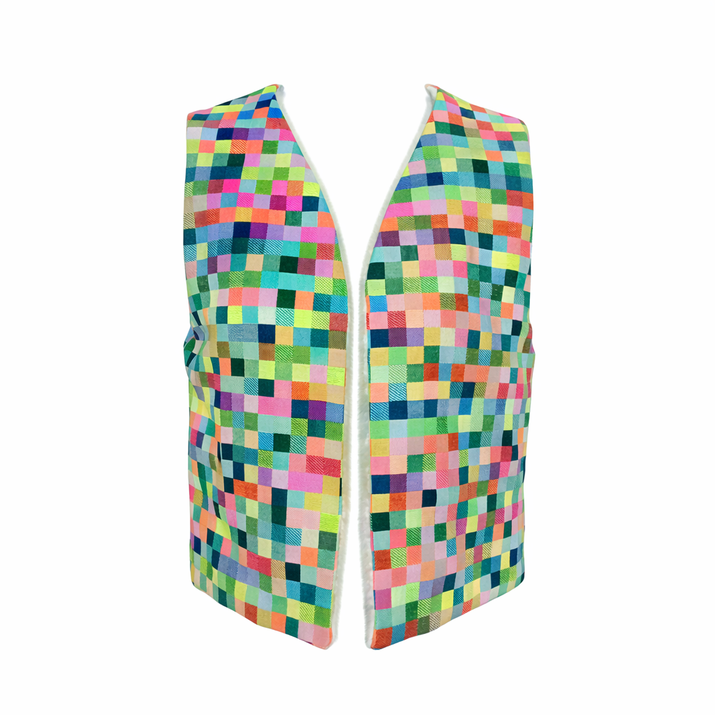 Gilet réversible : Pixel Effect Fourrure
