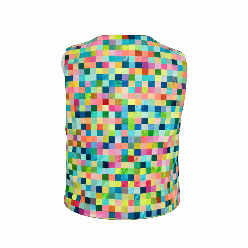 Gilet réversible : Pixel Effect Fourrure