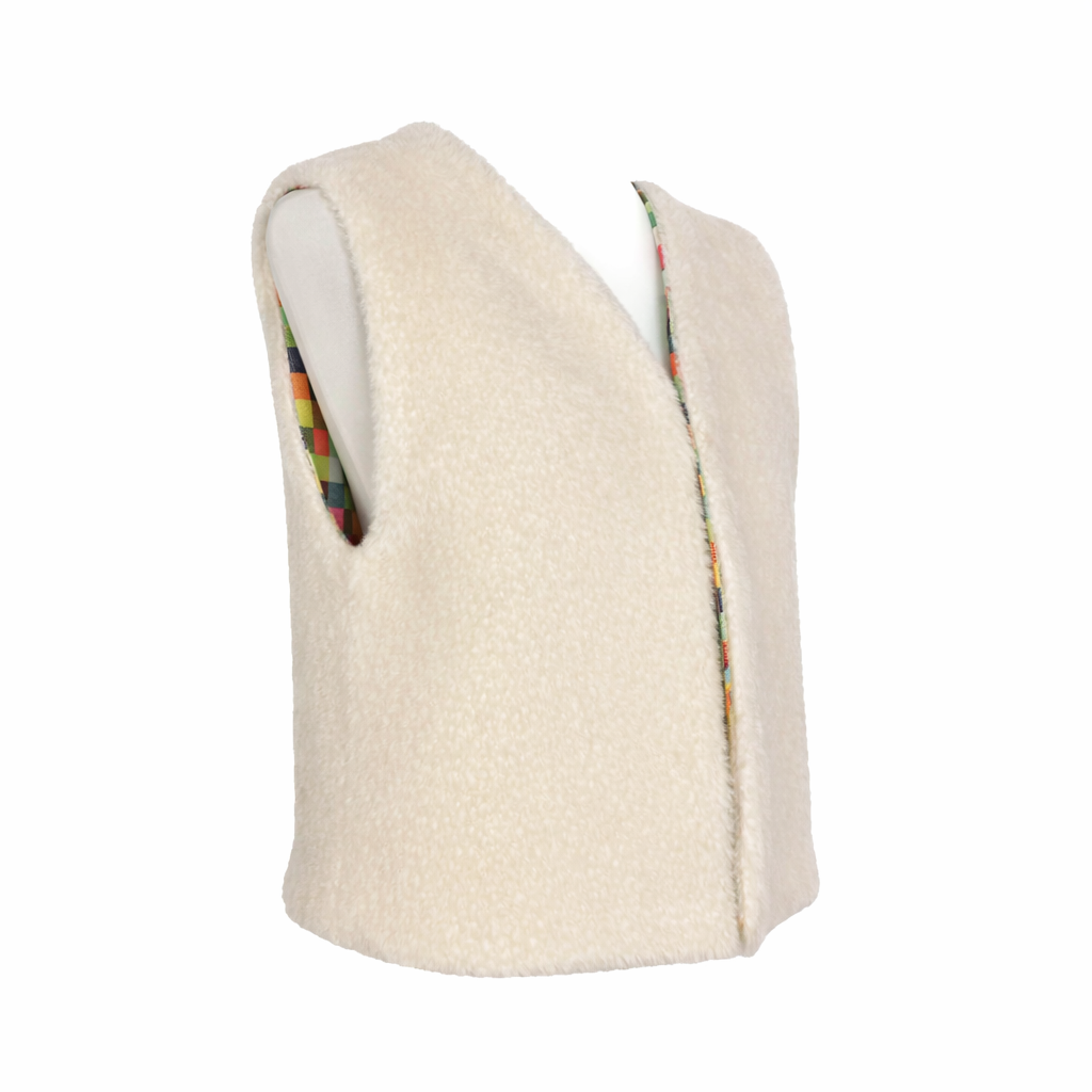 Gilet réversible : Pixel Effect Fourrure
