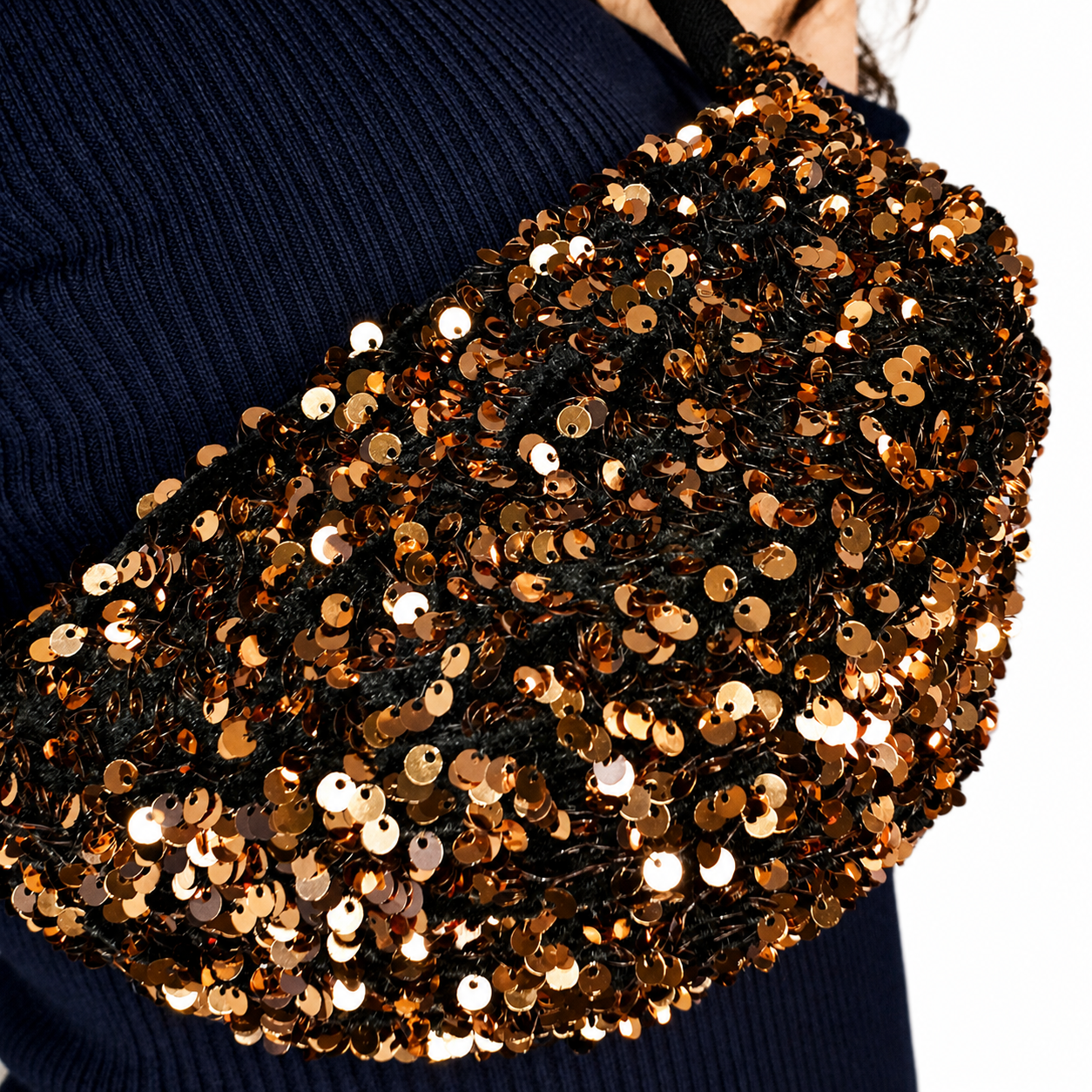 Sac bandoulière Bany - Sequins cuivrés