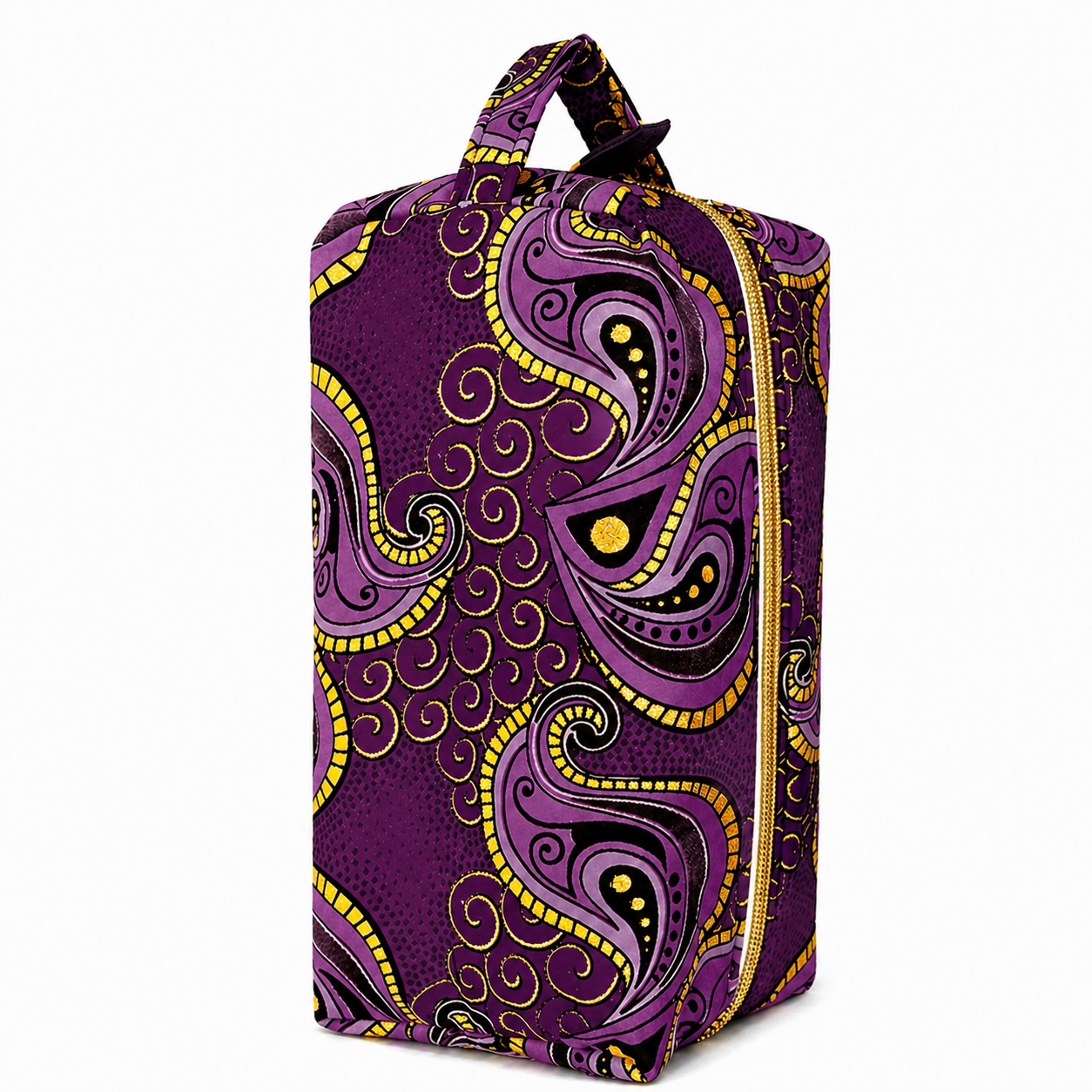 Trousse en wax - Violet doré