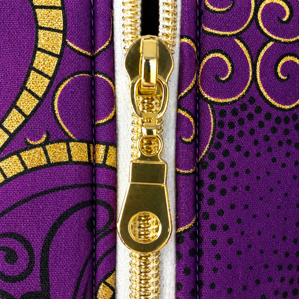 Trousse en wax - Violet doré