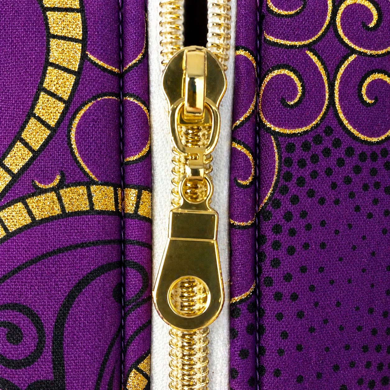 Trousse en wax - Violet doré