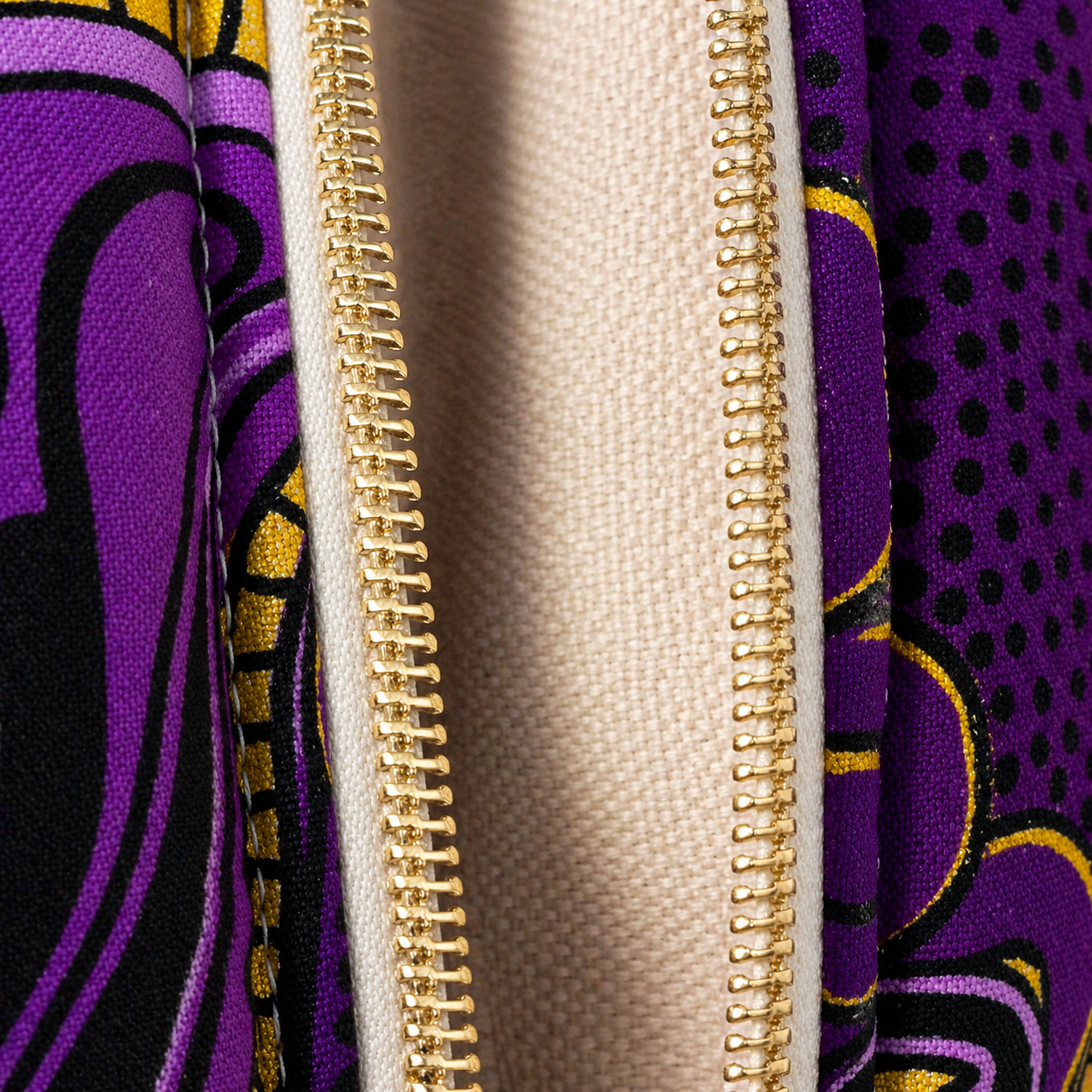 Trousse en wax - Violet doré