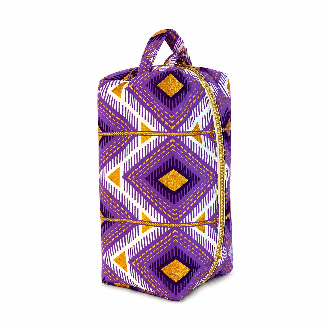 Trousse en wax - Mauve doré