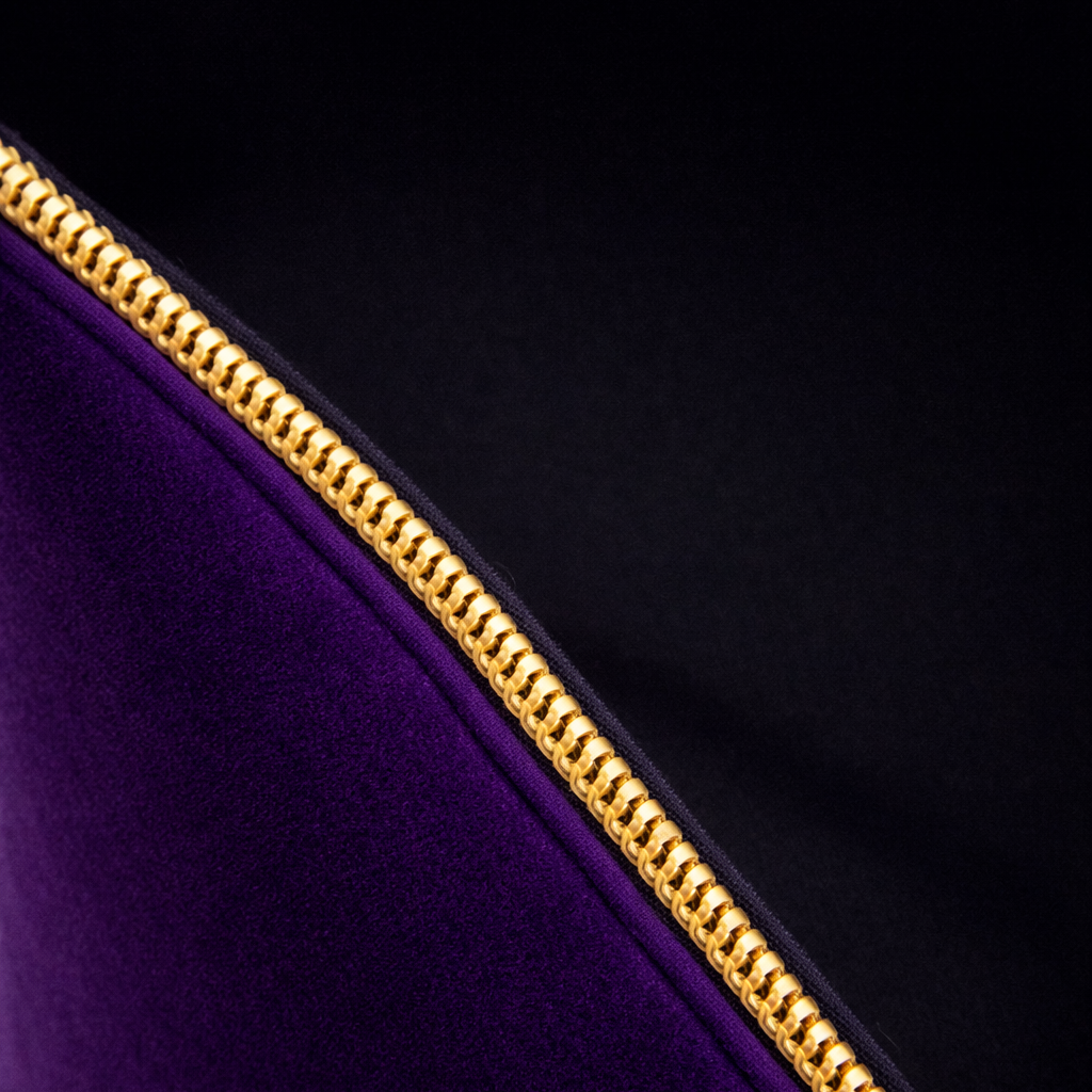 Pochette Velours Violet Profond