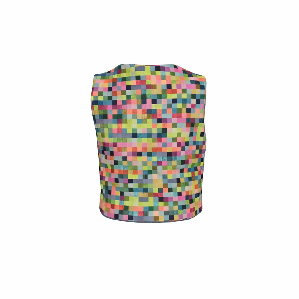 Gilet réversible : Pixel Effect Denim
