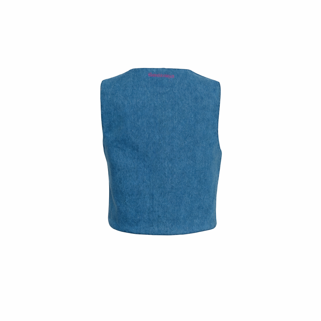Gilet réversible : Pixel Effect Denim