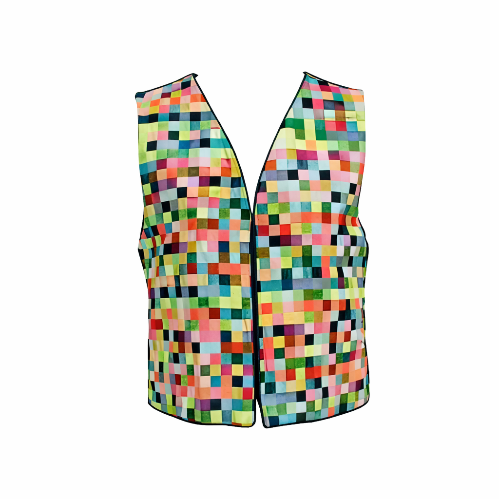 Gilet réversible : Pixel Effect Denim